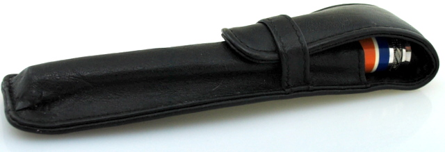 Black Full sized Leather Pouch